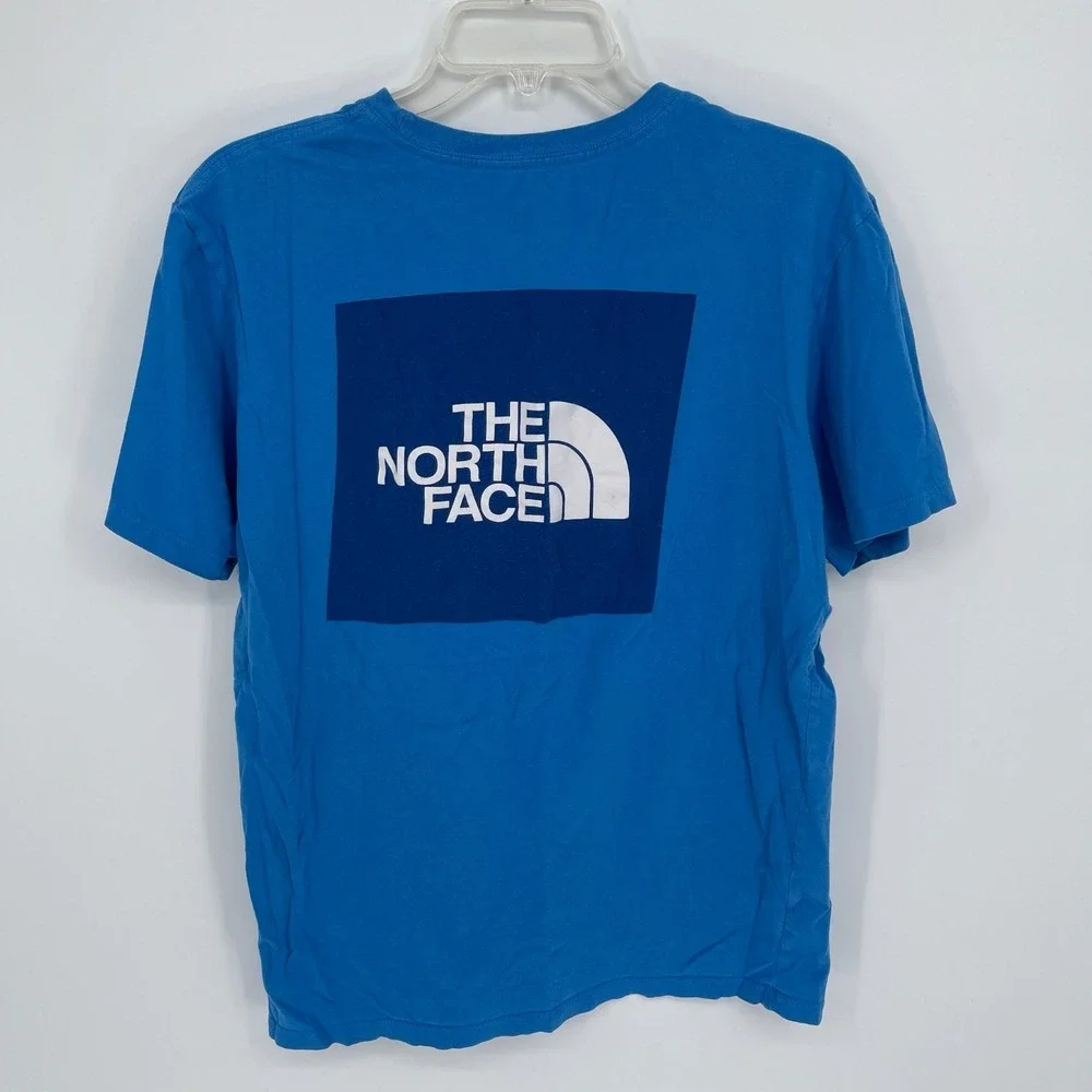 The North Face Men's Blue Box Logo Short Sleeve Graphic Outdoor T-Shirt Size M